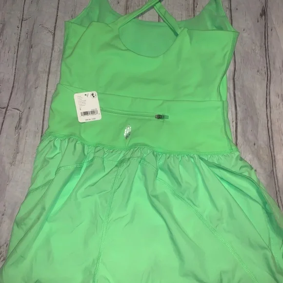 NWT  Free People Righteous Runsie romper neon green S - Picture 4 of 6